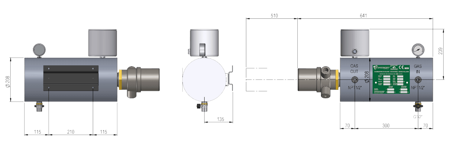 KOMPAKTOWY ELEKTRYCZNY WYSOKOCIŚNIENIOWY (85 BAR / 250 BAR) PODGRZEWACZ 2-4-5 kW